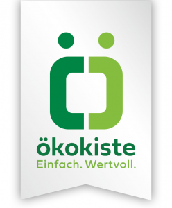 Logo Ökokiste mit Schriftzug "Einfach. Wertvoll"
