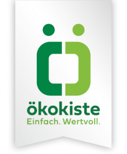Logo Ökokiste mit Schriftzug "Einfach. Wertvoll"