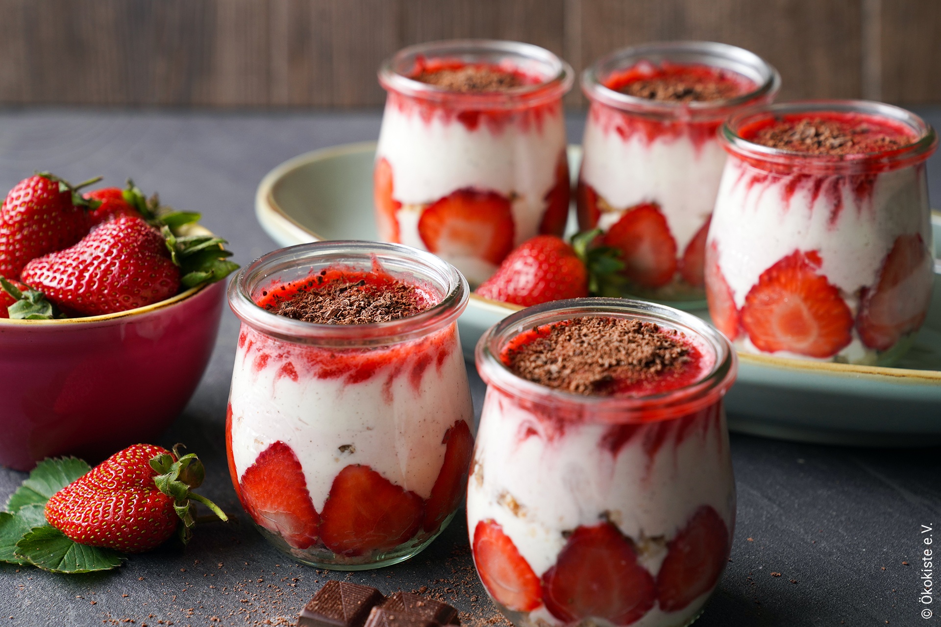 Erdbeer-Schicht-Dessert | Ökokiste