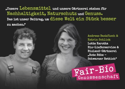 Aussage von Andreas Backfisch und Katrin Schlick von "Lotta Karotta" und der Bioland-Gärtnerei "Rote Rübe - Schwarzer Rettich"